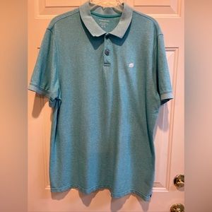 Banana Republic Men Polo Shirt X-Large Heather Blue Cotton Standard Fit